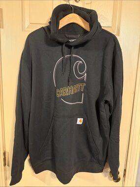 Carhartt Black Pullover Hoodie with Script Logo